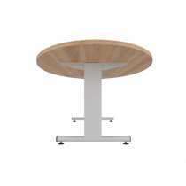 Standaard vergadertafel basic ellipsvormig voorzijde aanzicht 