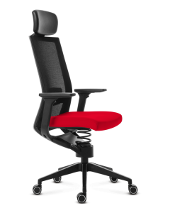Bureaustoel Adaptic, 3D kantelbare zitting rood