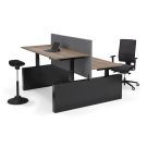 Flex 3 elektrisch zit-sta benchbureau met wang voor 2 personen – 5 jaar garantie