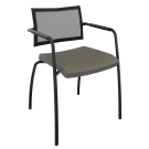 Alfa vergaderstoel – lage mesh rug & 4-poots frame voor luchtig zitcomfort