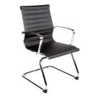 Vergaderstoel ERGOM M2 Zwart of Wit kunstleder