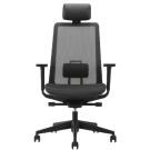 ERGOM S-Mesh bureaustoel zwart incl. 4D armleggers