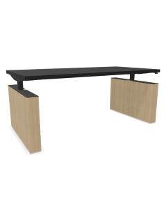 Bureau bralco melamine oak lichte kleur donker blad 