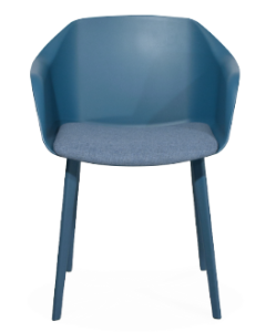 Sitland Amber 4-poots vergaderstoel in het blauw vooraanzicht