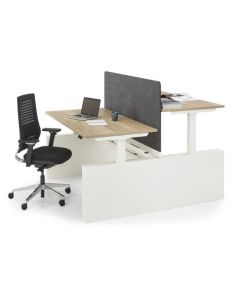 Flex 3+ bench wang werkplek van Swan en Flexaro bij Officemania Arnhem