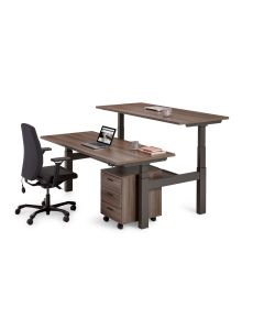 Flex 3+ Bench zit-sta bureau voor duo werkplek met ergonomische kantoorinrichting