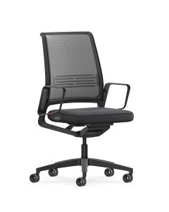 Interstuhl Draaistoel vintage modern VI003 vooraanzicht met vaste armleggers