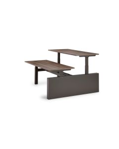 Zit-Sta bureau Flex 3+ Bench H wang voor 2 personen zonder akoestisch wandje in hoogte verstelbaar