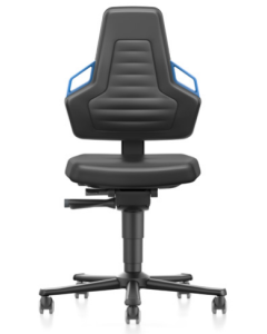 Nexxxit laboratorium stoel met blauwe handgrepen