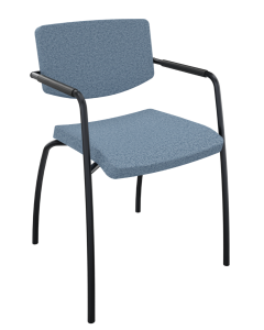 Alfa vergaderstoel – lage rug & 4-poots frame voor flexibele vergaderruimtes