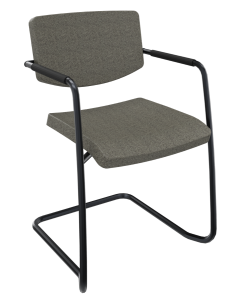 Alfa vergaderstoel – lage rug & sledeframe voor modern uitstraling