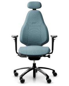 RH Mereo 220 met neksteun in select lichtblauwe stoffering