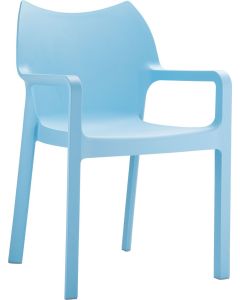 Kantine en terrasstoel Diva stapelbaar Licht Blauw