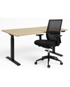 Thuiswerkset 1 - Bureau swift met bureaustoel C02 zwart