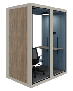 Vox Pod Medium akoestische kantoor belcel RAL7044 linkerzijaanzicht