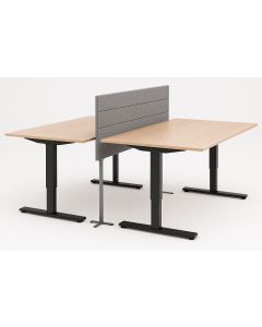 Vrijstaand akoestisch paneel 120 of 140 cm hoog grijs